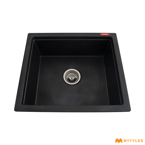 Kitchen Sink-Futura Kitchen Sink - Quartz Series FS 2118 NQ Black Code14119 (21x18x8 inch,Single Bowl)