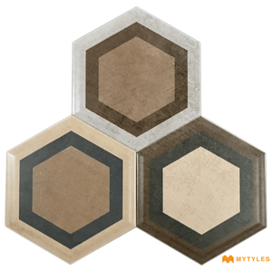 undefined-Ceramic Hexagon Wall Tile Code18264 (255x295mm, Matt)