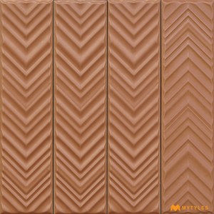 undefined-Imported Orange Subway Wall Tile Code28306 (50x200mm, Matt)