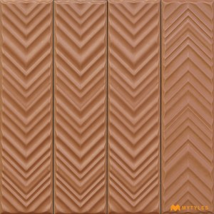 undefined-Imported Orange Subway Wall Tile Code28306 (50x200mm, Matt)