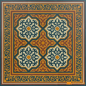 undefined-Carpet Design Moroccan Tile Code24642C (300x300mm, Matt)