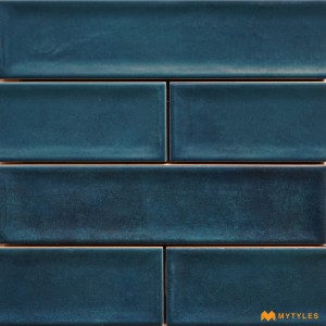 undefined-Imported Blue Subway Wall Tile Code24919 (75x300mm, Matt)
