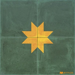 undefined-Green Carpet Design Floor and Wall Tile Code31114HL4 (300x300mm, Matt)