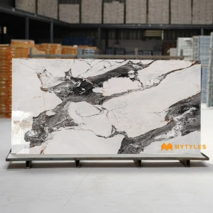 undefined-Vitrified White Slab Floor and Wall Tile Code38721A (4x8 Feet, Glossy)