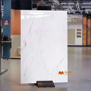 undefined-Vitrified White Slab Floor and Wall Tile Code37183 (1200x1800mm, Glossy)