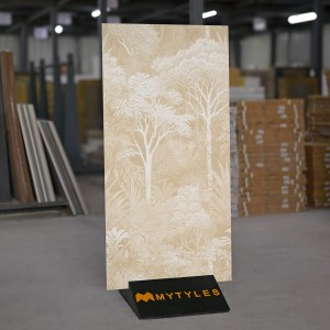undefined-Vitrified Cream Tropical Wall Tile Code34474A (600x1200mm, Matt)