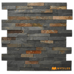 undefined-Natural Stone Cladding Code 16427 - Multi Slate Panel (9Pcs )-MYT040
