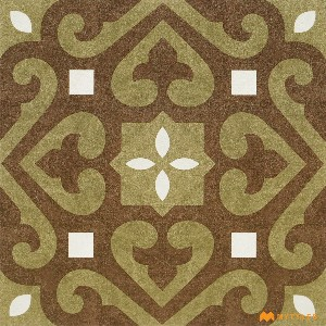 undefined-Ceramic Brown Moroccan Floor and Wall Tile Code28412 (300x300mm, Matt)