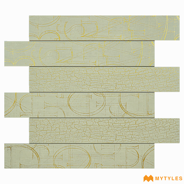 Wooden Tiles-Vitrified Wooden Plank Tile Code20546 (150x900mm, Metallic)