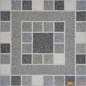 undefined-Gray Mosaic Frame Vitrified Digital Parking Tile Code39129 600x600mm 3Pc 12mm
