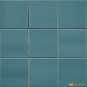 undefined-Imported Blue Subway Wall Tile Code28317 (100x100mm, Matt)