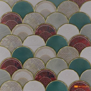 undefined-Ceramic Multi Color Highlighter Wall Tile Code31511 (300x600mm, Metallic)