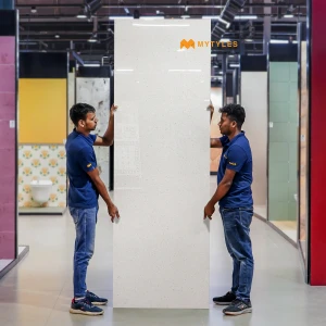 undefined-Full Body Vitrified Slab Floor and Wall Tile Code38447 (800x2400x15mm, Glossy)