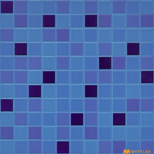 undefined-Ceramic Blue Swimming Pool Floor and Wall Tile Code36266 (300x300mm, Matt)