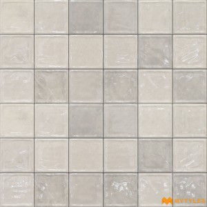 undefined-Ceramic Half White Geometric Wall Tile Code35339LT (300x600mm, Glossy)