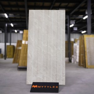 undefined-Vitrified Gray Textured Wall Tile Code36240 (600x1200mm, Matt)