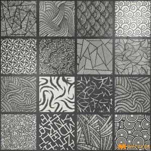 undefined-Black and White Moroccan Floor and Wall Tile Code27914 (600x600mm, Matt)