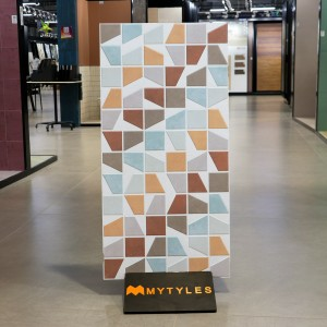 undefined-Vitrified Multi Color Textured Wall Tile Code37020 (600x1200mm, Matt)