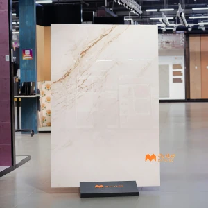 undefined-Vitrified White Slab Floor and Wall Tile Code37330 (1200x1800x15mm, Glossy)