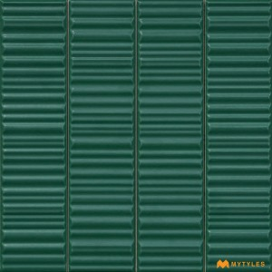 undefined-Imported Green Subway Wall Tile Code28305 (50x200mm, Matt)