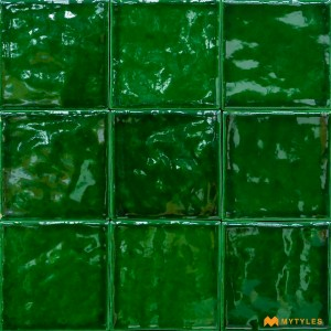 undefined-Imported Green Subway Wall Tile Code29361 (100x100mm, Glossy)