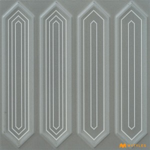 undefined-Ceramic Gray Picket Wall Tile Code26735 (300x300mm, Matt)