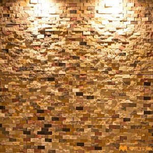 undefined-Natural Stone Wall Cladding Code15658 (300x300mm, Stone) -  Mix Interlock Mosaic