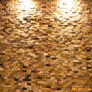 undefined-Natural Stone Wall Cladding Code15658 (300x300mm, Stone) - Mix Interlock Mosaic