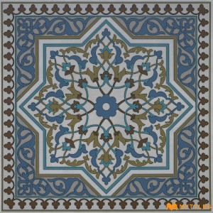 undefined-Vitrified Blue Moroccan Floor and Wall Tile Code29821 (600x600mm,Matt)