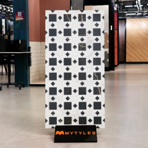 undefined-White and Black  Floor and Wall Tile Code36972 (600x1200mm, Matt)