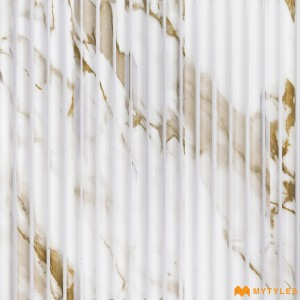 undefined-White Louver Wall Panels Code34814 (6Inchx8Feet, Matt)