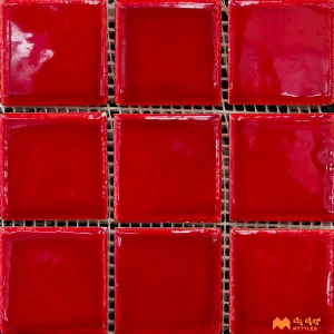 undefined-Ceramic Red Wall Tile Code33011 (50x50mm, Glossy, 36Pc in Box)