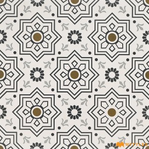 undefined-Porcelain White Moroccan Floor and Wall Tile Code30938 (600x600mm, Matt)