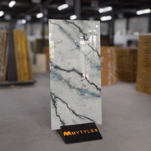undefined-White and Black Floor and Wall Tile Code28990 (600x1200mm, Hi-Glossy)