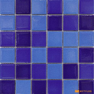 undefined-Blue Swimming Pool Mosaic Floor and Wall Tile Code33243 (300x300mm, Glossy)