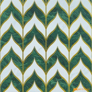 undefined-Imported Green Highlighter Floor and Wall Tile Code28850 (600x600mm, Metallic)