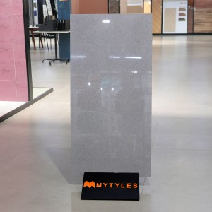 undefined-Vitrified Gray Full Body Floor and Wall Tile Code37242 (600x1200mm, Glossy)