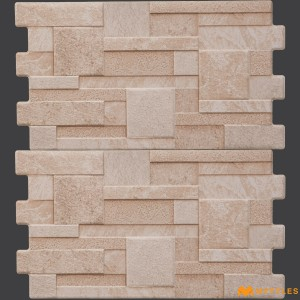 undefined-Ceramic Cream Elevation Wall Tile Code34656 (310x560mm, Matt)