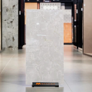 undefined-Vitrified Gray Floor and Wall Tile Code37845 (600x1200mm, Glossy)