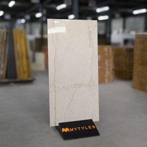 undefined-Vitrified Cream Floor and Wall Tile Code28381 (600x1200mm, Glossy)