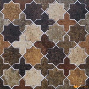 undefined-Vitrified Brown Digital Parking Floor and Wall Tile Code33850 (500x500mm, Matt)