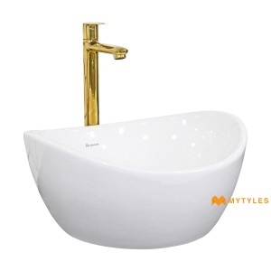 undefined-Parryware Ceramic White Wash Basin Code35031 (365x410mm, Glossy)-Vallure