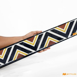 undefined-Vitrified Black Border Tile Code33811 (100x1200mm, Glossy)