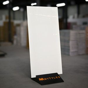 undefined-Vitrified Plain White Floor and Wall Tile Code10438 (600x1200mm, Glossy)