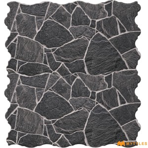 undefined-Ceramic Black Elevation Wall Tile Code34658 (310x560mm, Matt)