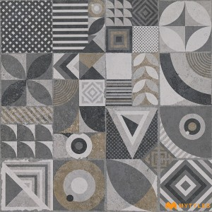 undefined-Vitrified Gray Moroccan Floor and Wall Tile Code28626 (600x600mm, Matt)