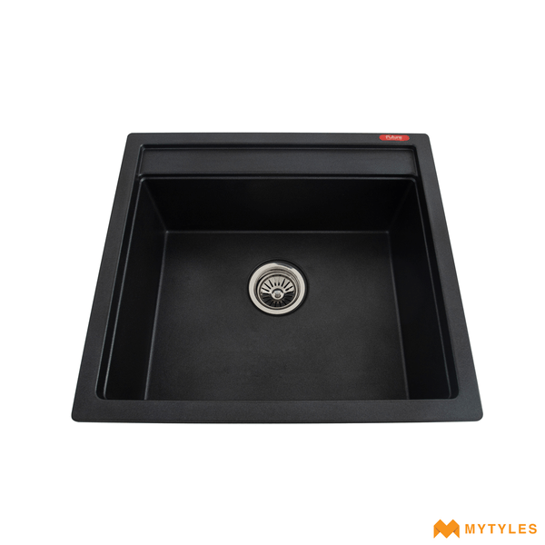 Kitchen Sink-Futura Kitchen Sink - Quartz Series FS 2220 NQ Black Code14123 (22x20x8 inch, Single Bowl)