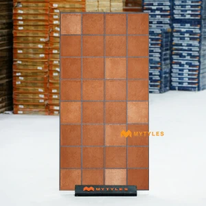 undefined-Terracotta Grid Rustic Matt GVT Tile Code40352 600x1200mm 2Pc Pack