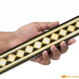 undefined-Vitrified Border Tile Code17077 (45x600mm, Metallic)