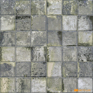 undefined-Ceramic Gray Mosaic Wall Tile Code27318 (300x300mm, Glossy)